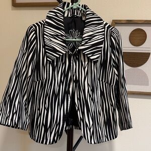 Retro Black and White Women's Jacket